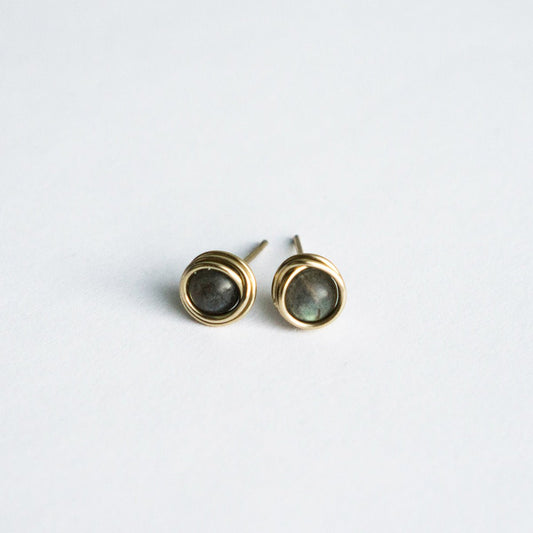 Labradorite Charming Studs - Peerless Charm