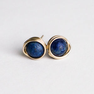 Blue Lapis Statement Studs
