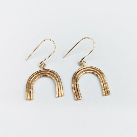The Pride Brass Rainbow Earrings - Peerless Charm