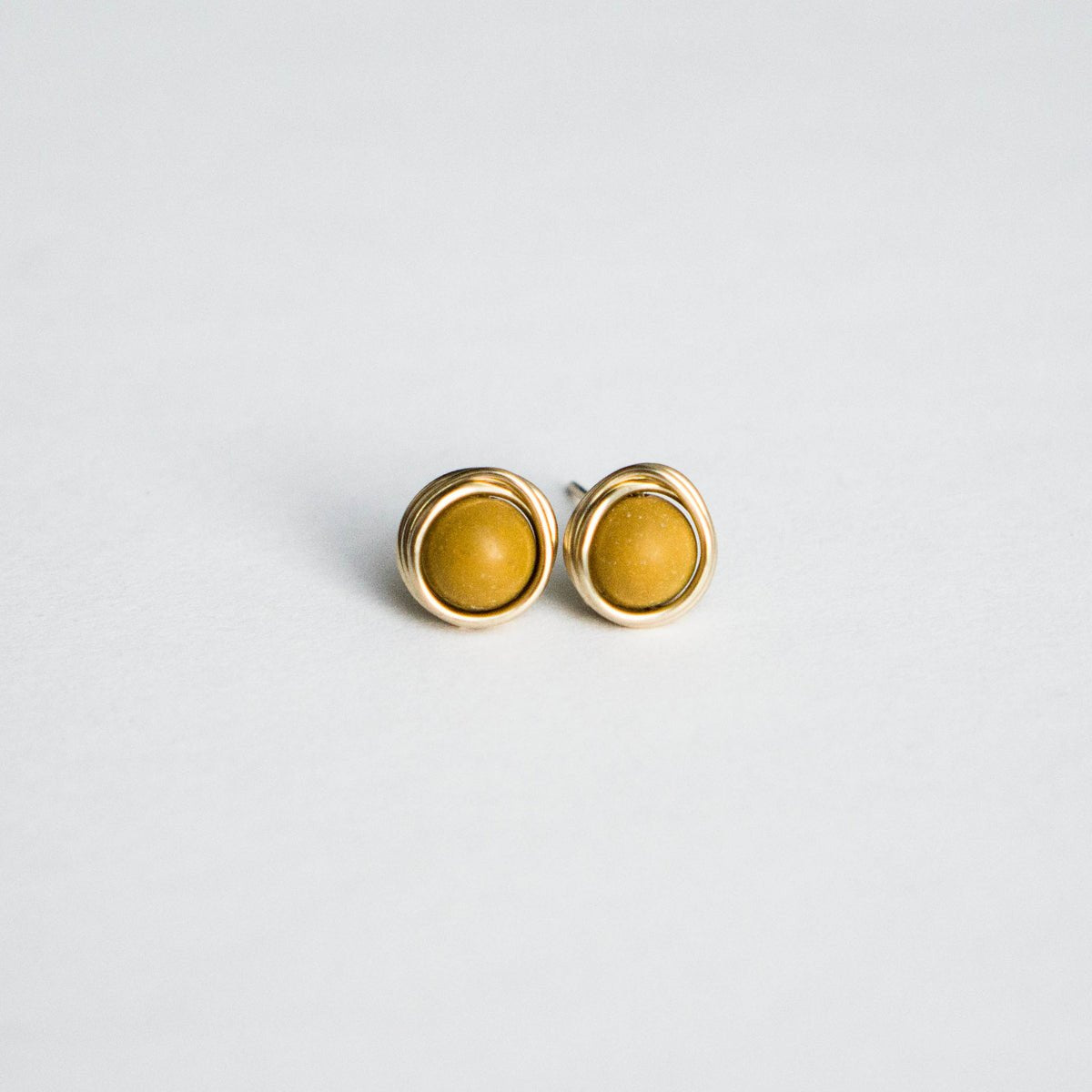 Yellow Mookaite Charming Studs - Peerless Charm